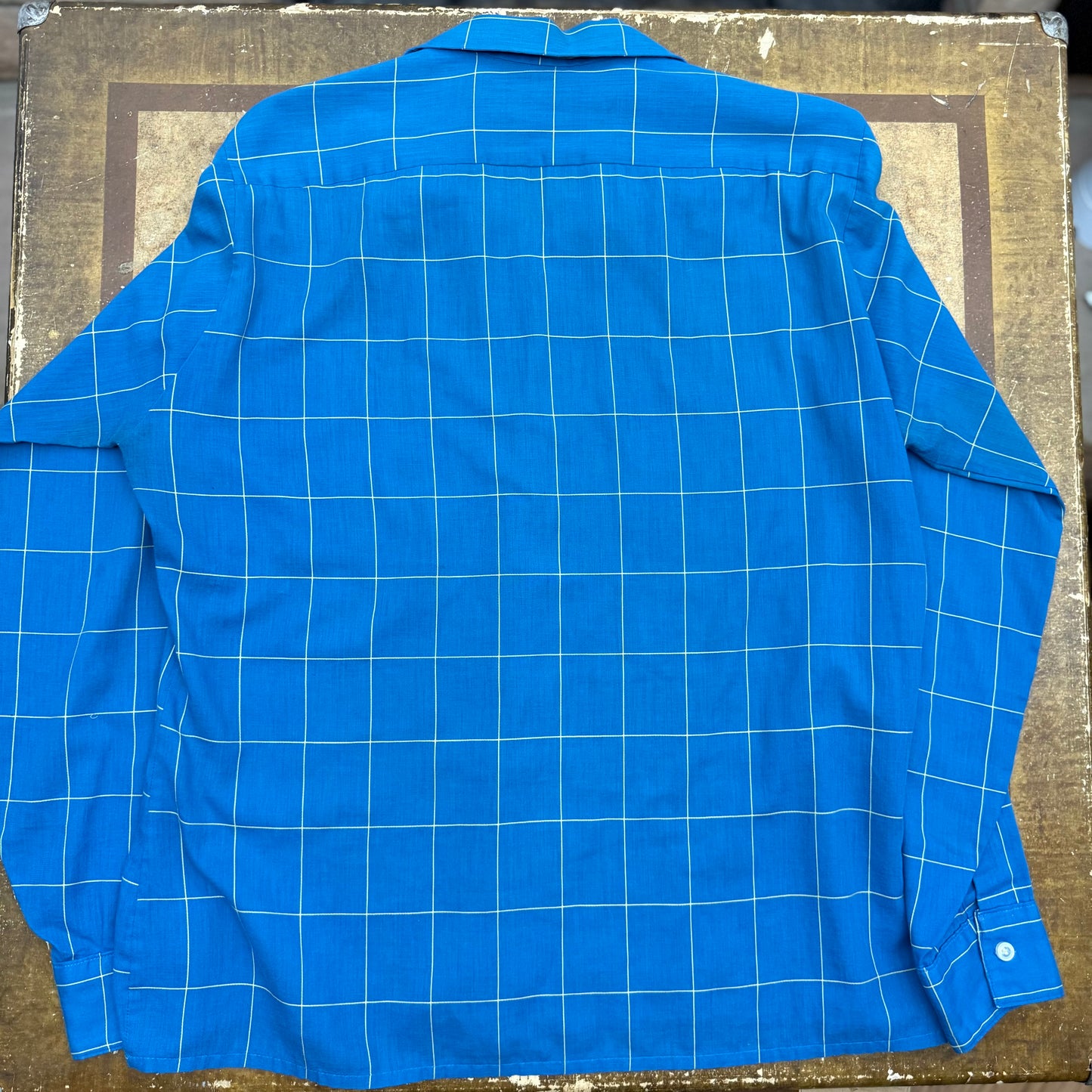 Vanopress Blue Windowpane - 1950’s/60s