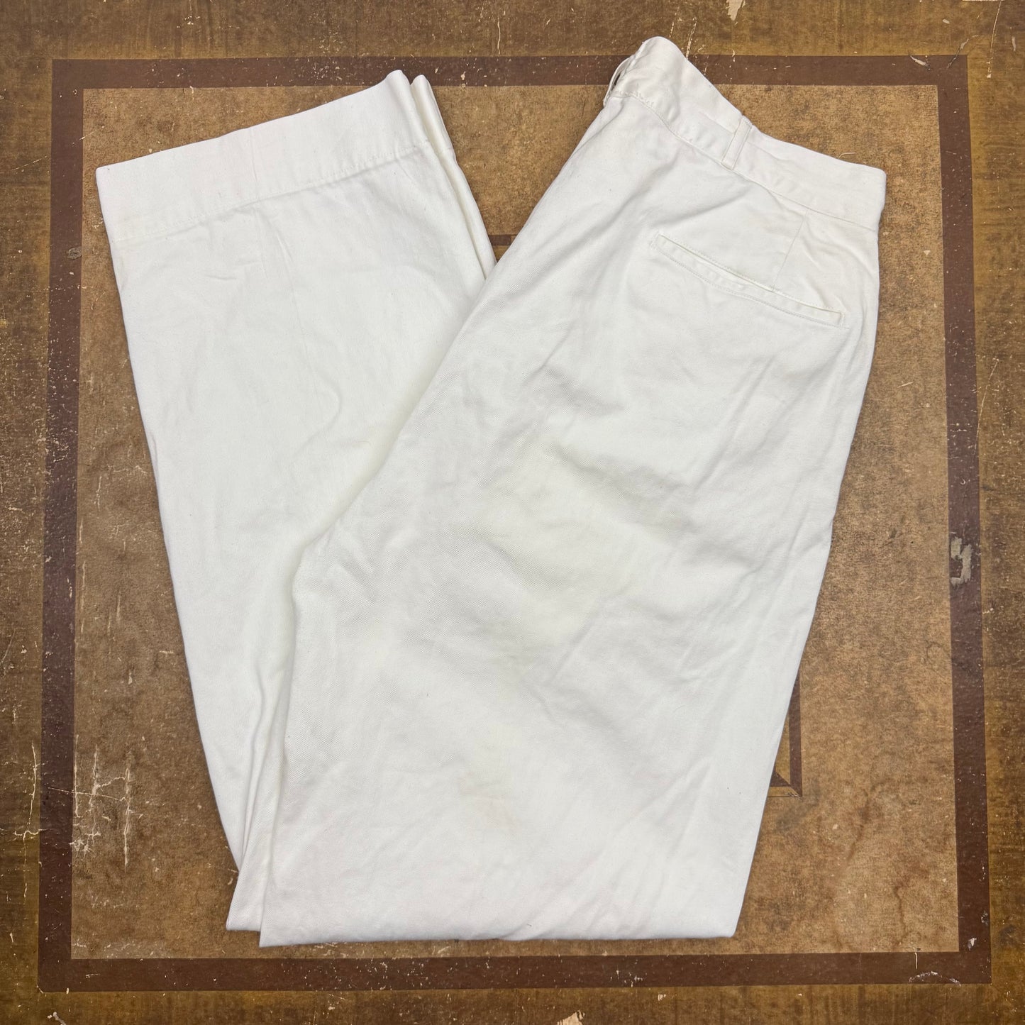 WWII USN 100% Cotton White Trousers - 1940’s - Size