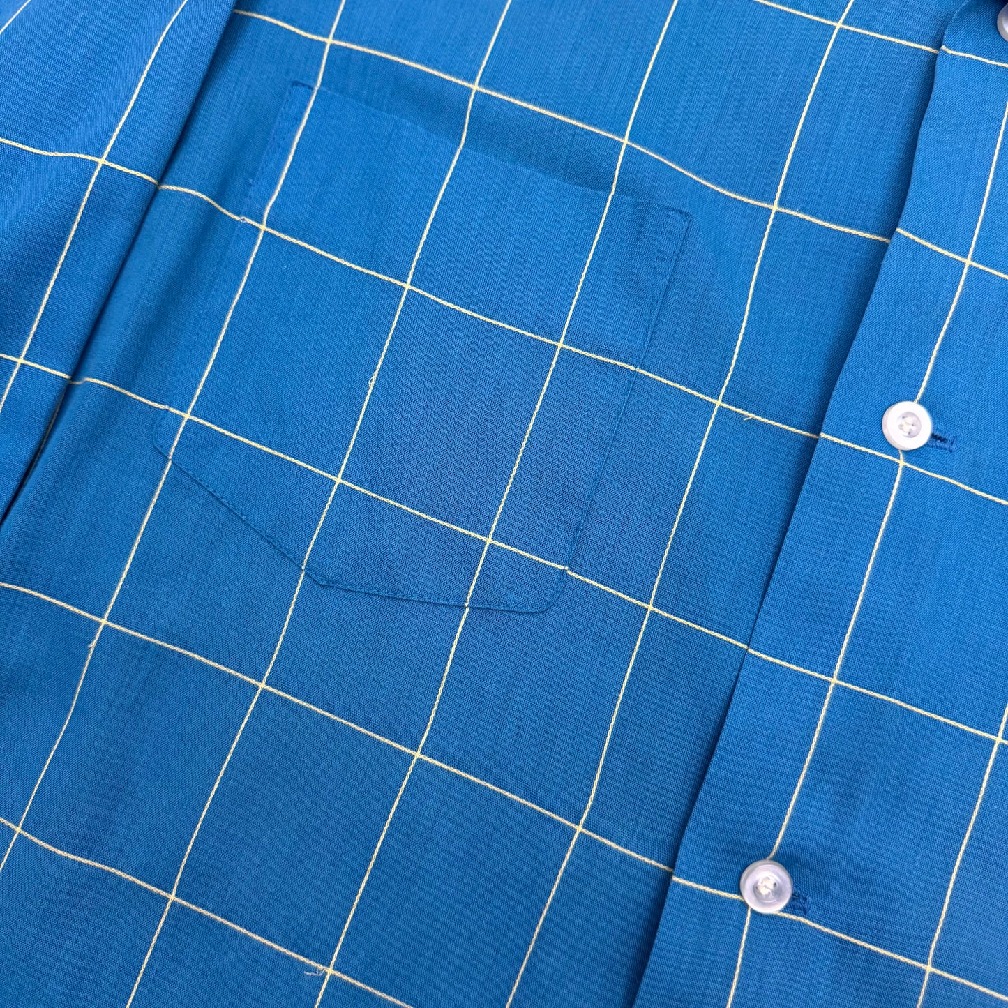 Vanopress Blue Windowpane - 1950’s/60s