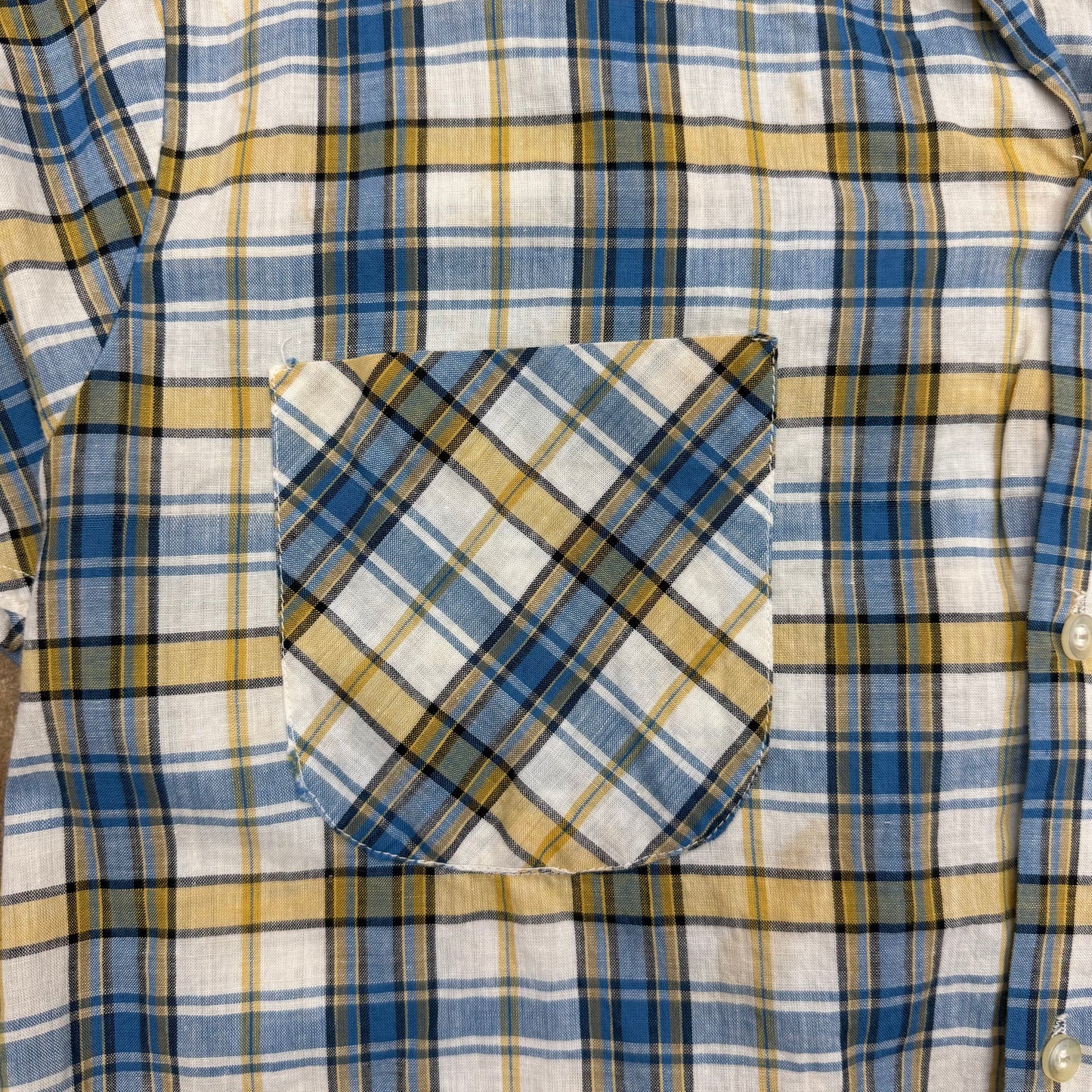 100% Cotton Plaid Flannel - 1950’s/60’s - Size Large