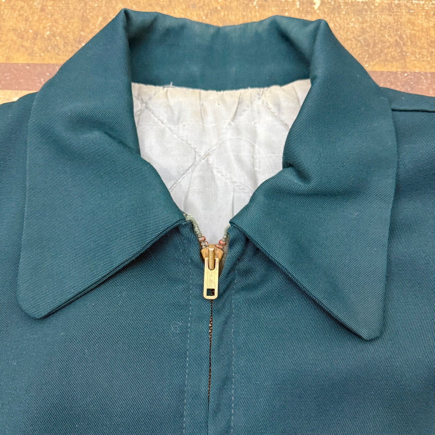 Teal Rayon Blend Sport Jacket - 1940's/50's - Size M