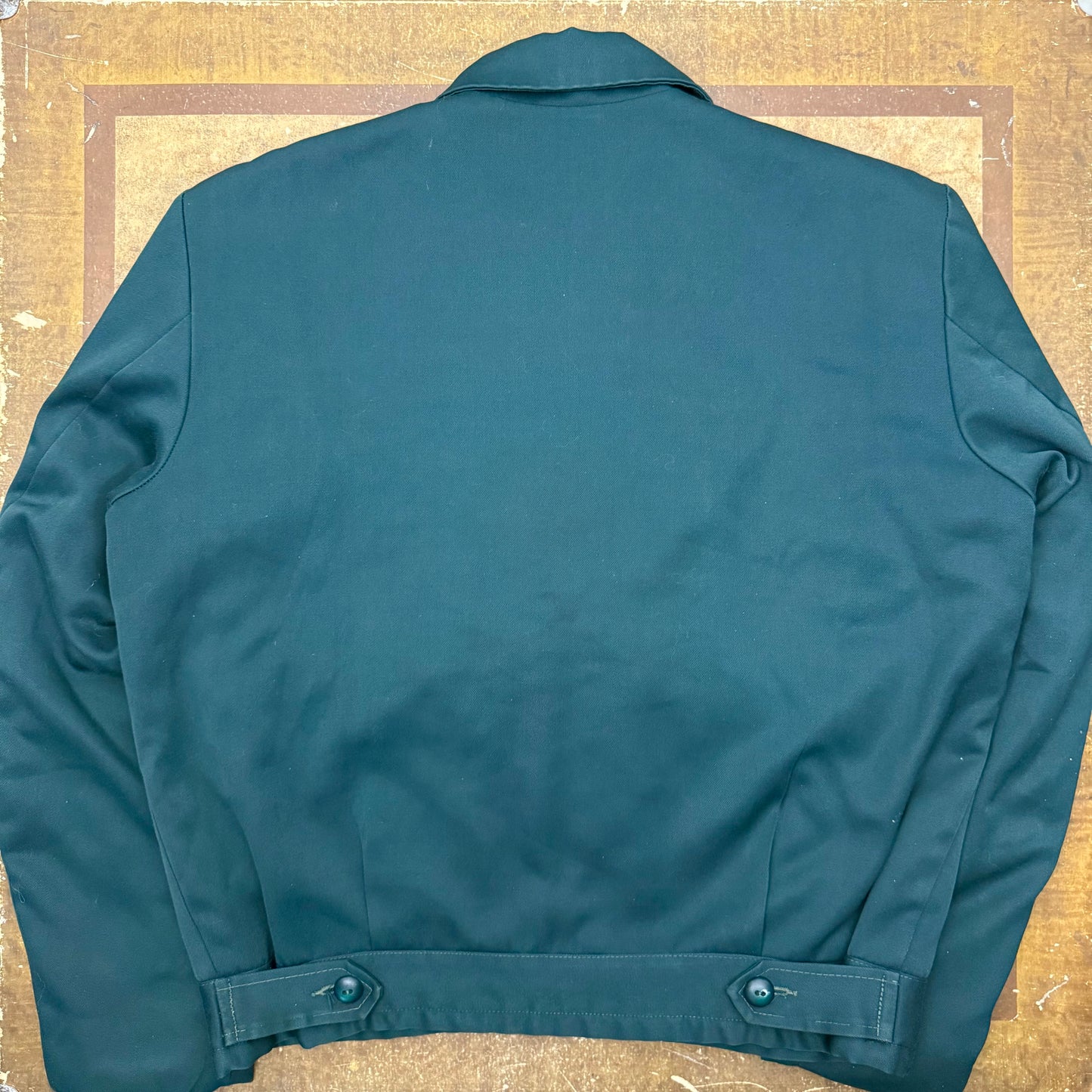 Teal Rayon Blend Sport Jacket - 1940's/50's - Size M