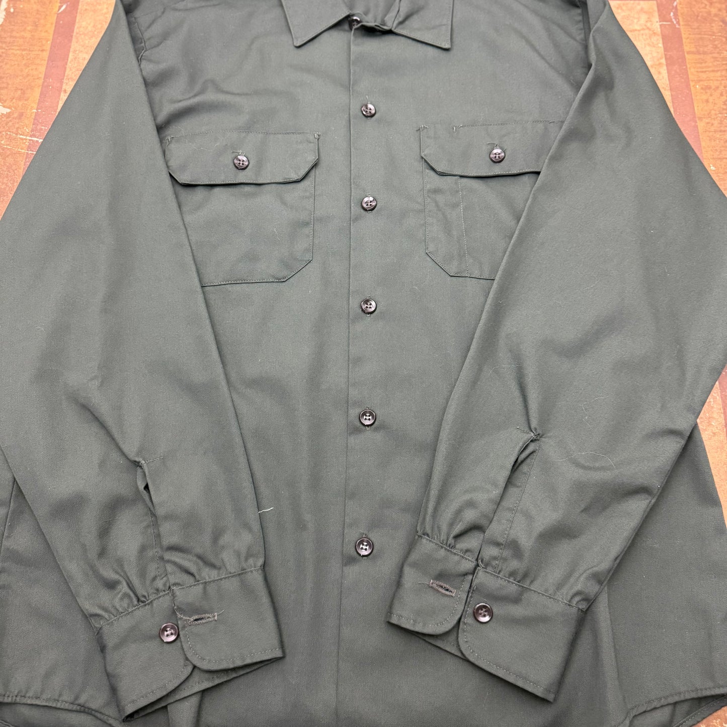"Kedvale Square" Chain Stitched Work Shirt - 1960's - Size L
