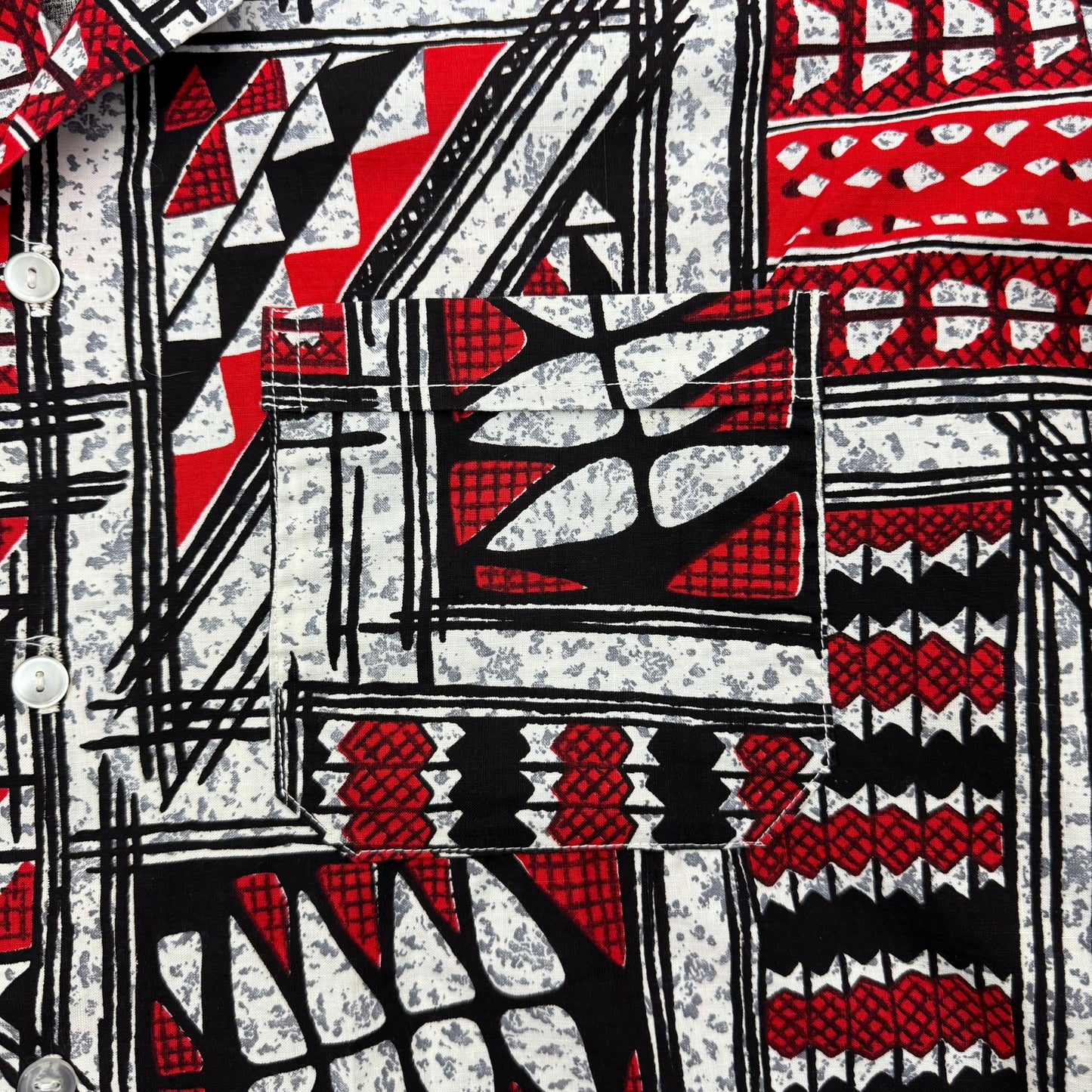Shirtmaker Red Hawaiian Print - 1950's/60's - Size XL
