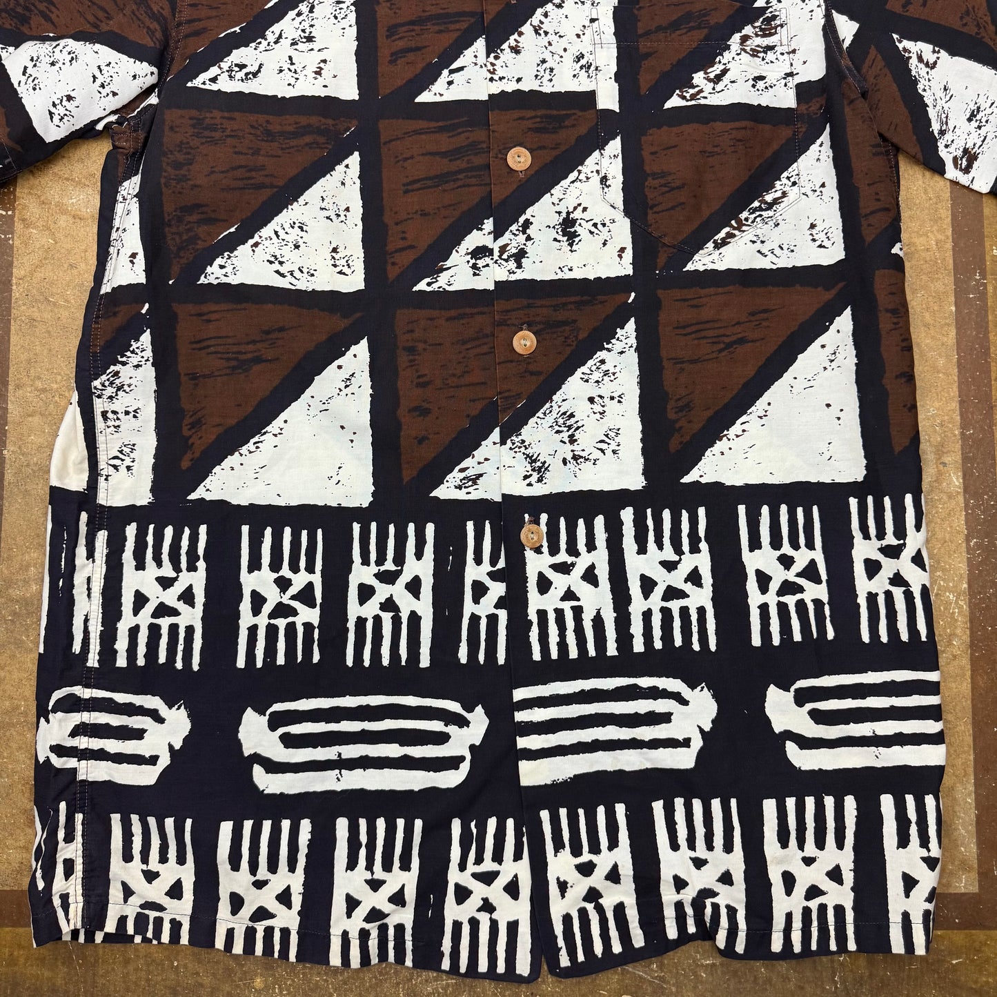 Royal Hawaiian Bark Cloth Shirt - 1950's/60's
