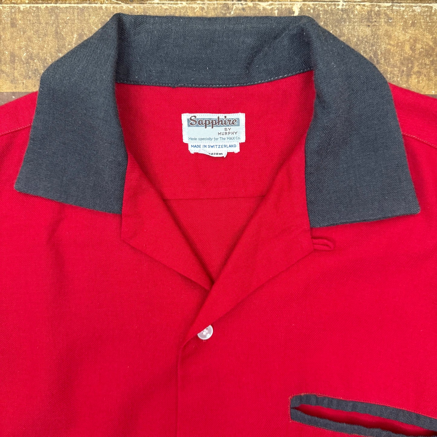 Sapphire by Murphy Switzerland Shirt - 1950's - Size Medium