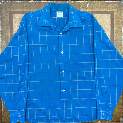 Vanopress Blue Windowpane - 1950’s/60s