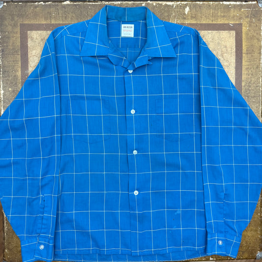 Vanopress Blue Windowpane - 1950’s/60s