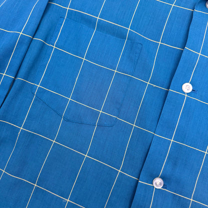 Vanopress Blue Windowpane - 1950’s/60s