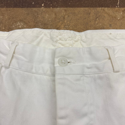 WWII USN 100% Cotton White Trousers - 1940’s - Size