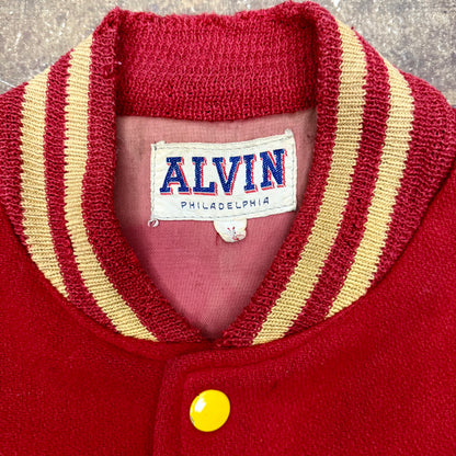 US Marine Barracks Letterman Jacket - 1957-58 Patched - Size M
