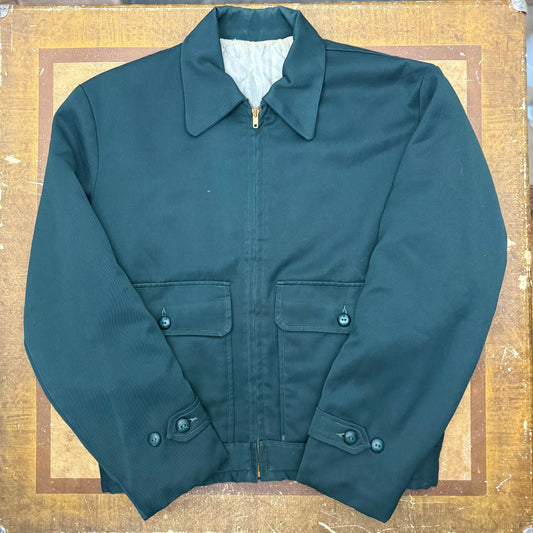 Teal Rayon Blend Sport Jacket - 1940's/50's - Size M