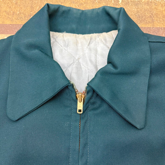 Teal Rayon Blend Sport Jacket - 1940's/50's - Size M