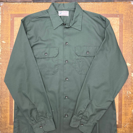 "Kedvale Square" Chain Stitched Work Shirt - 1960's - Size L