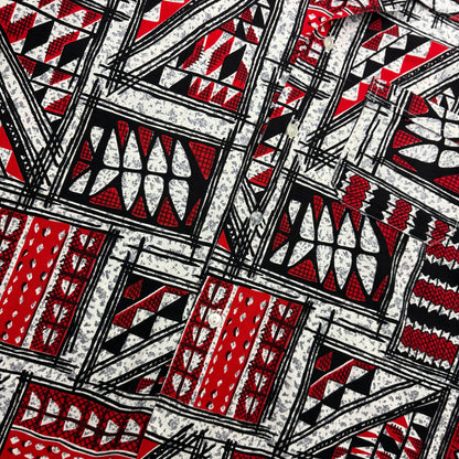 Shirtmaker Red Hawaiian Print - 1950's/60's - Size XL