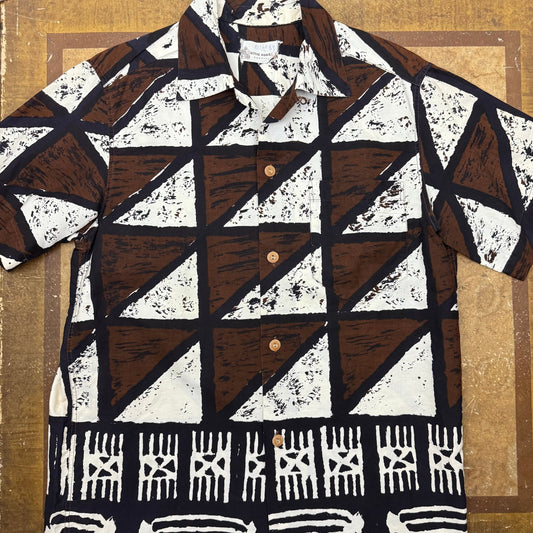 Royal Hawaiian Bark Cloth Shirt - 1950's/60's